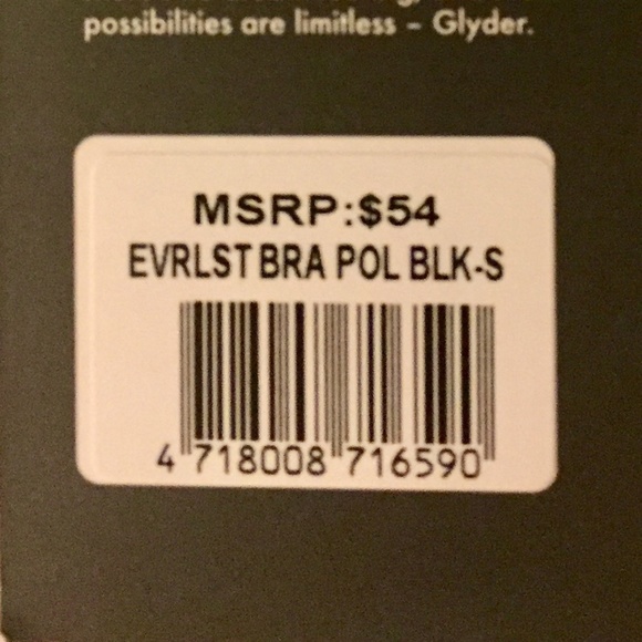 GLYDER Black Everlast Sports Bra Small Top - Picture 4 of 8